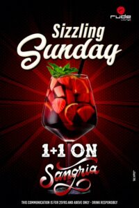 rude lounge SIZZLING SUNDAY offer