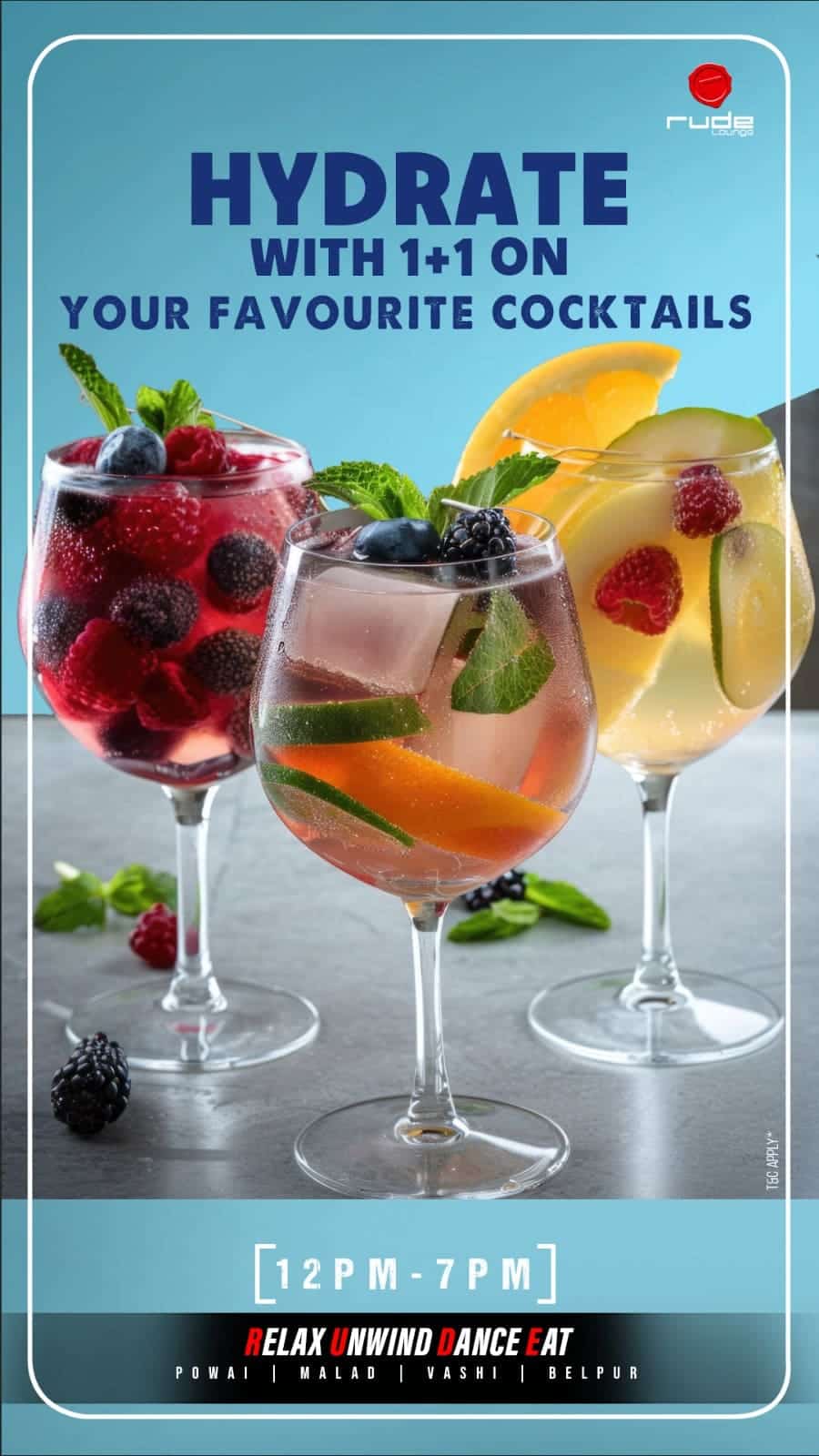 one plus one offer on cocktail